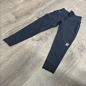Detroit Tigers Navy Blue Athletic  Leggings with White Detroit Tigers Logo